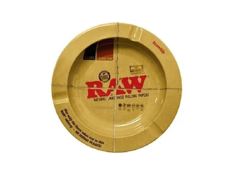 Cenicero Redondo De Lata Magnetic Ashtray Raw